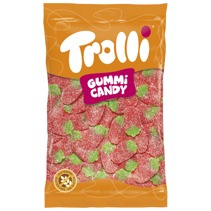 Trolli zure aardbeien 1000 g