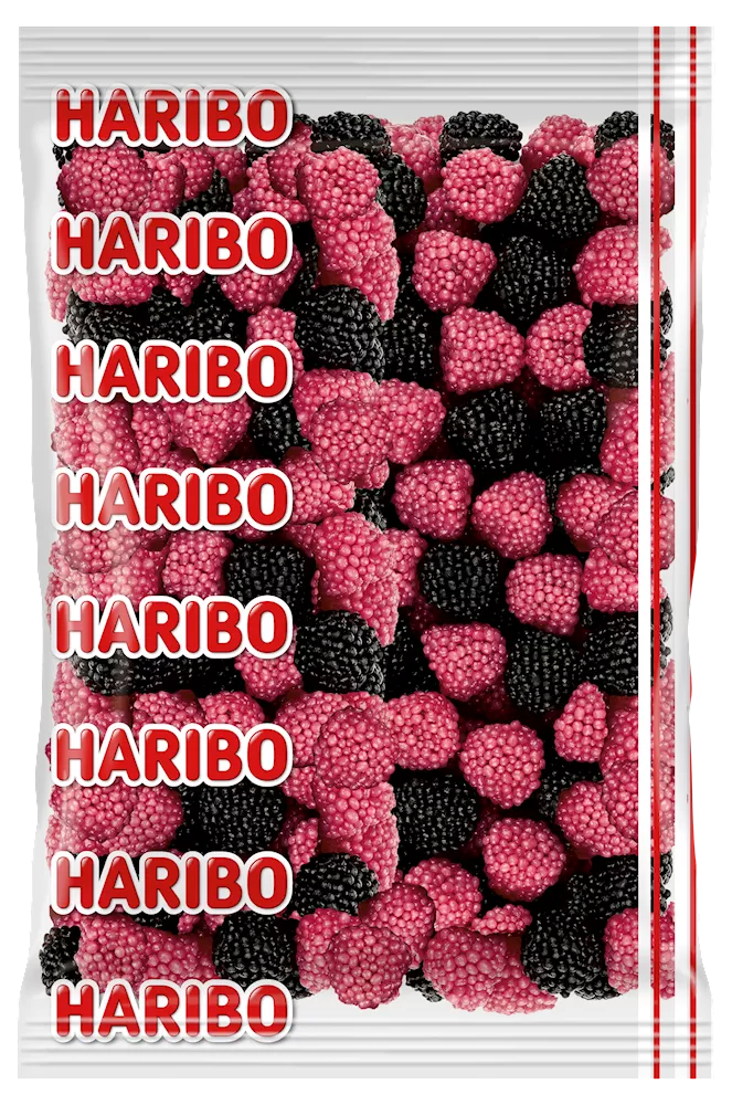 Haribo Frambozen en Bramen 3kg
