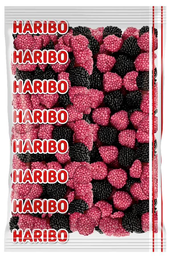 Haribo Frambozen en Bramen 3kg