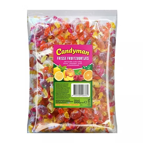 Candyman Frisse Fruitzuurtjes zak 1kg