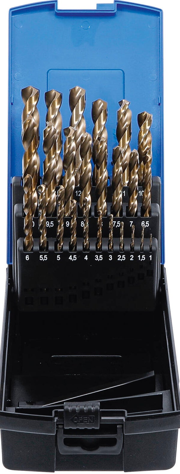 Spiraalborenset | HSS-G M35 kobaltstaal | 1 - 13 mm | 25-dlg.