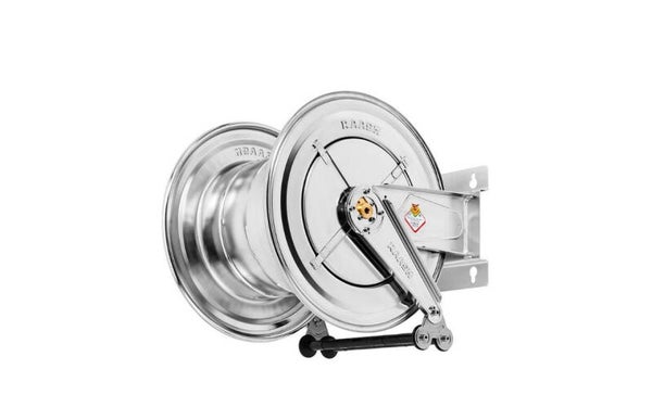 Haspel perslucht en water m Ø G 1/2" (f) 20 bar RVS 304 met vaste muurbeugel Raasm