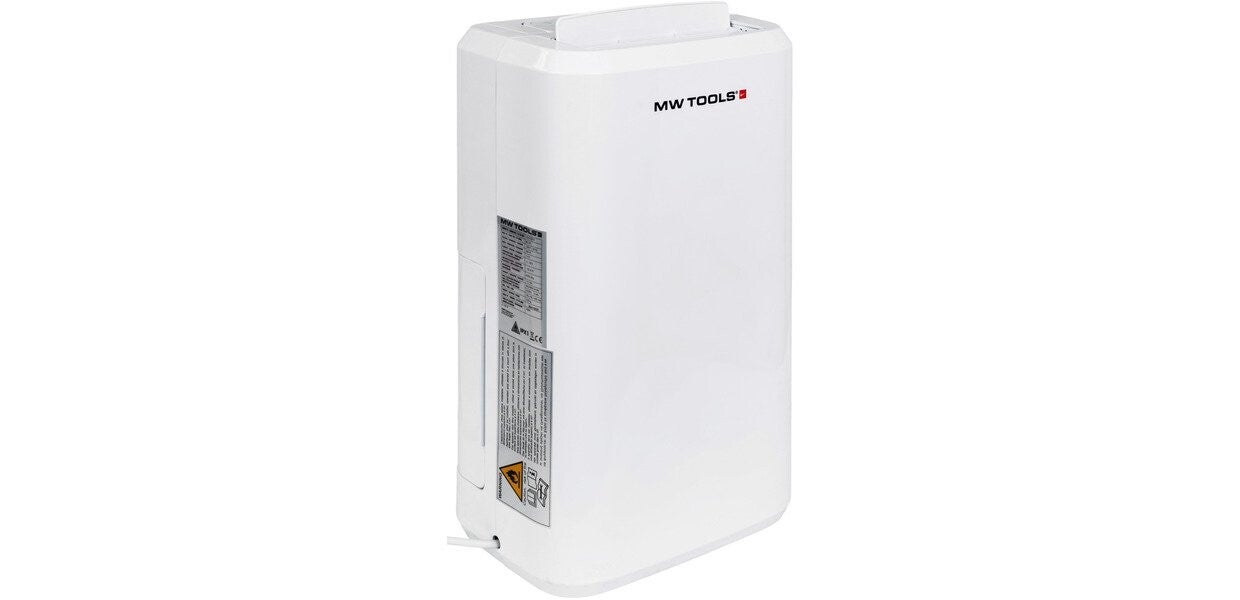 Stille en compacte luchtontvochtiger 12L/dag - 280W, 2L reservoir, ideaal voor badkamers of ruimtes tot 20m² MW Tools