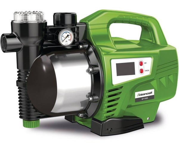 Huis- en tuinpomp met LCD scherm voor schoonwater - capaciteit 4560 l/u - 1,1 kW 230 V Cleancraft