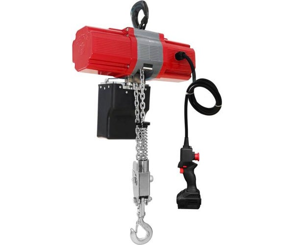 Batterij kettingtakel 990 kg, hefhoogte 6 m + 4 Ah accu bekabelde bediening MW Tools