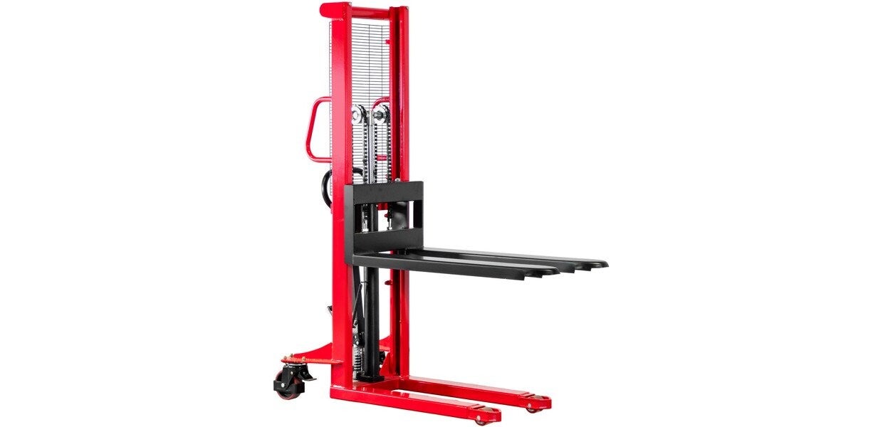 Handstapelaar 1000kg hefhoogte 1500mm enkele mast MW Tools