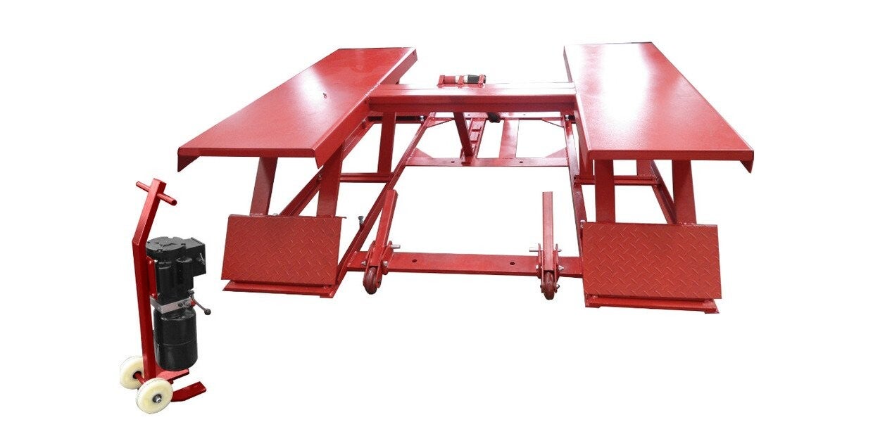 Mobiele schaarhefbrug 3T hefhoogte 620 mm 230 V MW Tools