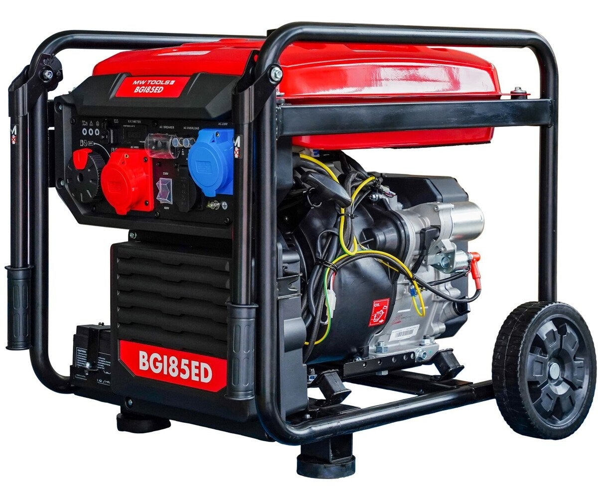 Benzine inverter generator 8,5 kW 3x400 + 230 V stekker elektrische start MW Tools