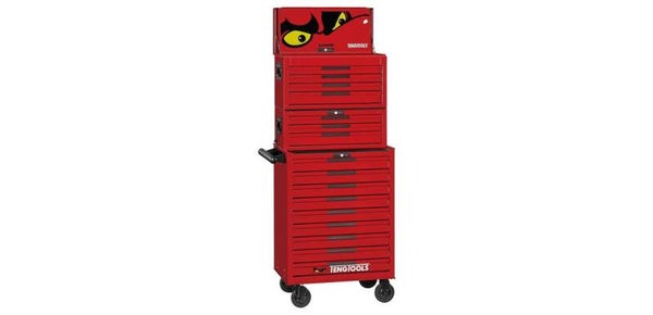 Gereedschapswagen rood mega master set 1033-delig Teng Tools