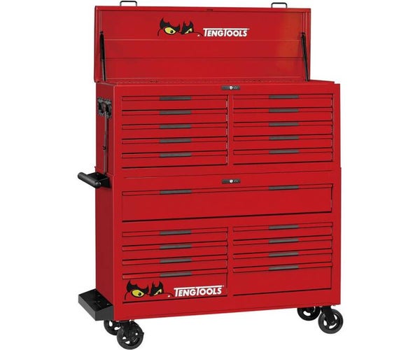 Gereedschapswagen rood monster set 1295-delig Teng Tools