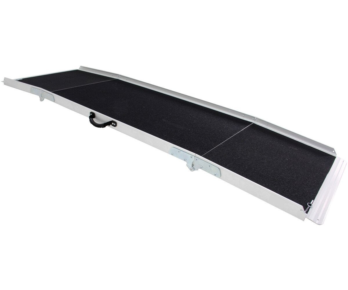 Oprijplaat aluminium 270 kg lengte 2450 mm x breedte 750 mm 3-ledig inklapbaar MW Tools