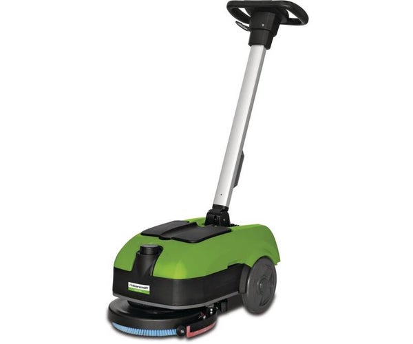 Handgeleide schrobzuigmachine 800 m²/u 180° roterende zuigmond 16 Ah accu 24 V 23 kg Cleancraft