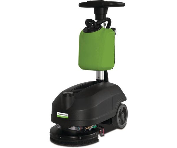 Handgeleide schrobzuigmachine 1000 m²/u capaciteit 32 Ah accu 24 V 160 mbar Cleancraft