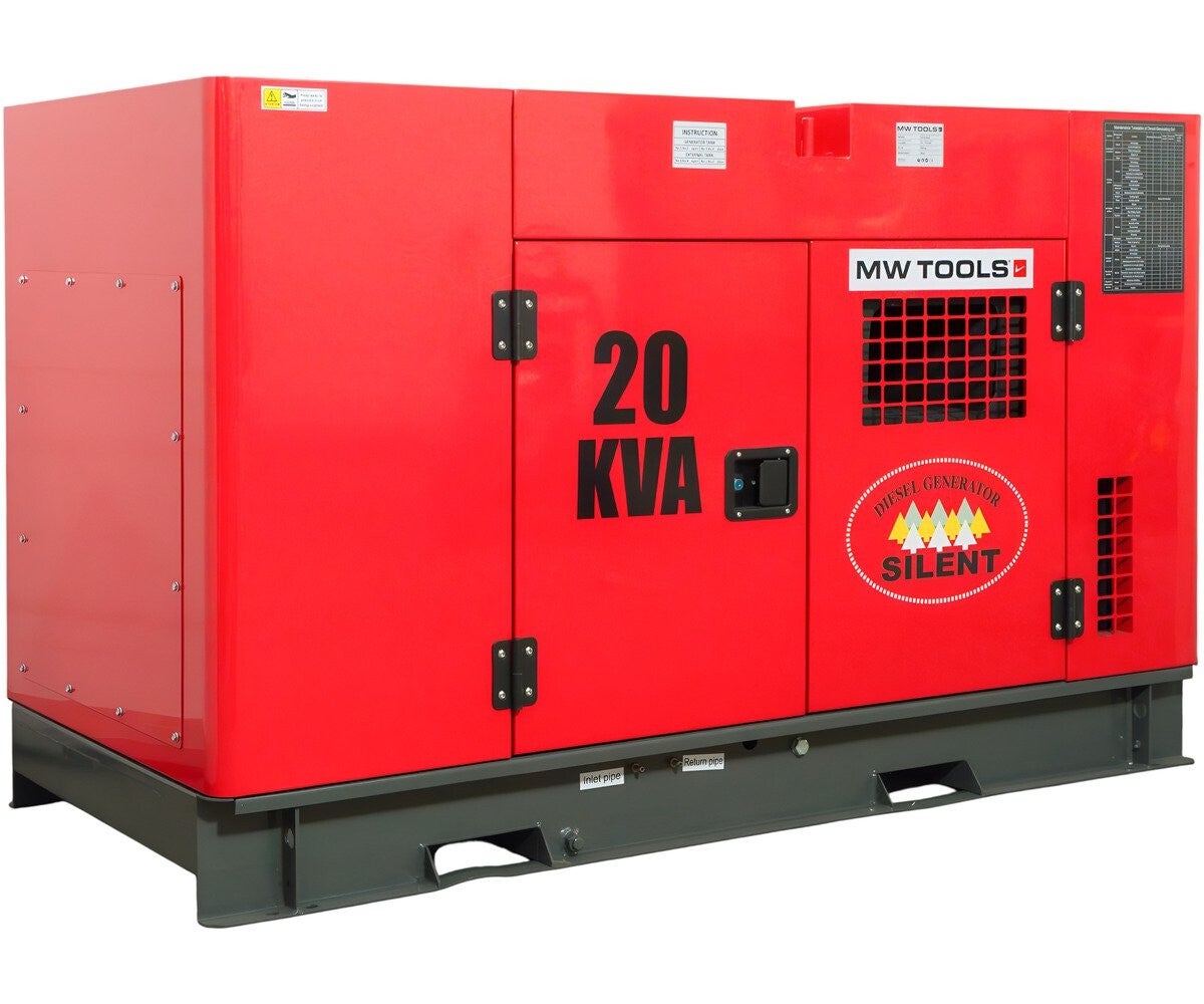 Diesel generator 22 kVA 3x400V - 1x230V watergekoeld MW Tools