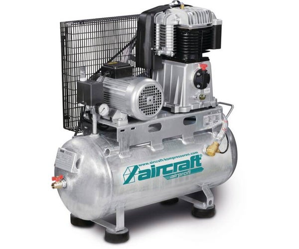 Bijzetcompressor 4 kW / 5,5 Pk 400 V 13 bar 575 l/min 75 liter tank compacte krachtpatser voor extra capaciteit Aircraft