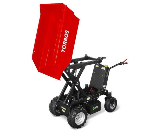 Elektrische schaardumper 500 kg - Hydraulische kiepbak - Kiphoogte 1,20 m Torros