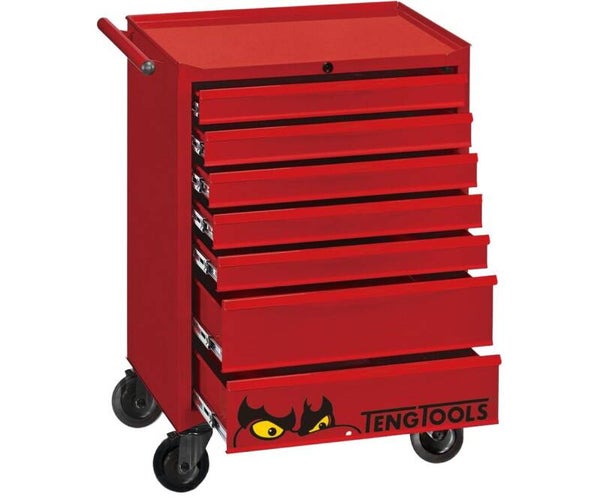Gereedschapswagen rood mini master set 7 laden 286 delig Teng Tools