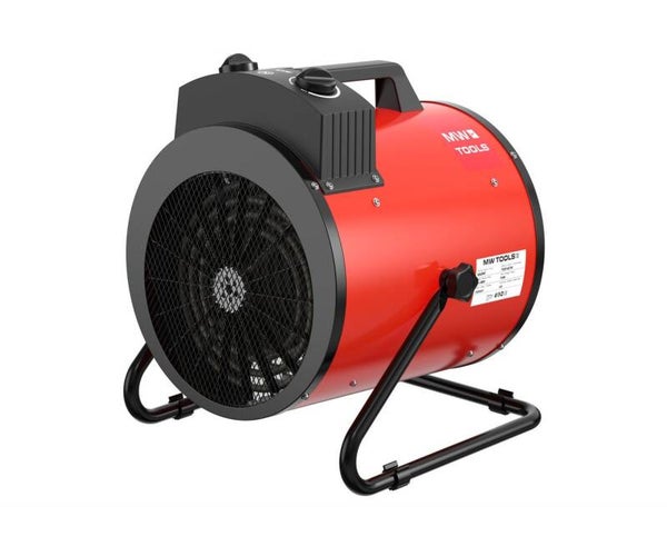 Warmeluchtblazer elektrisch 9 kW - 3x400 V - Regelbare thermostaat en blaashoek - Draagbaar - IP24 MW Tools
