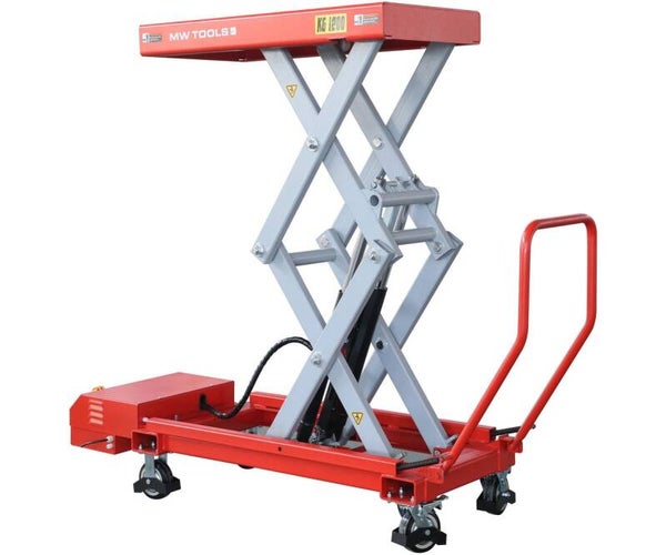 Elektrische verrijdbare heftafel 1200 kg - Hefhoogte 1800 mm - Platform 1100 x 596 mm - 230 V voeding MW Tools