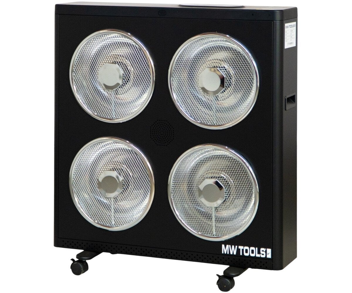 Elektrische infrarood werkplaatskachel 3 kW - Tot 60 m³ - Thermostaat - Afstandsbediening MW Tools