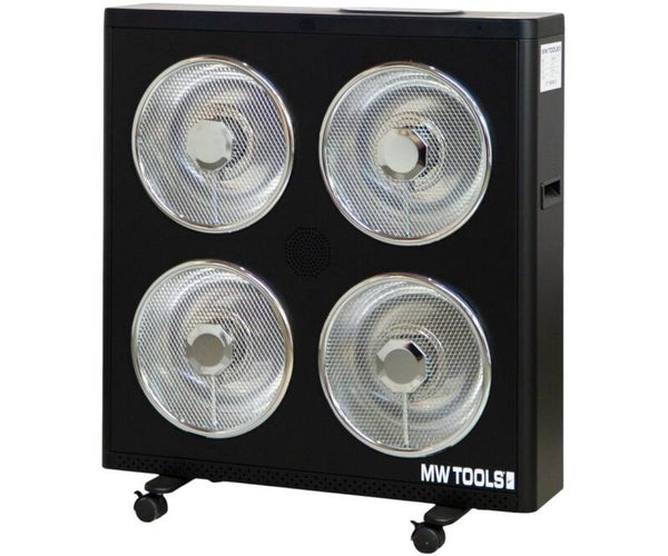 Elektrische infrarood werkplaatskachel 3 kW - Tot 60 m³ - Thermostaat - Afstandsbediening MW Tools
