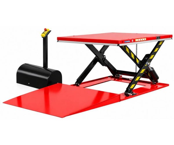 Elektro-hydraulische schaarheftafel oprijplaat 2000 kg 230V tafel 1600 x 1180 mm MW Tools