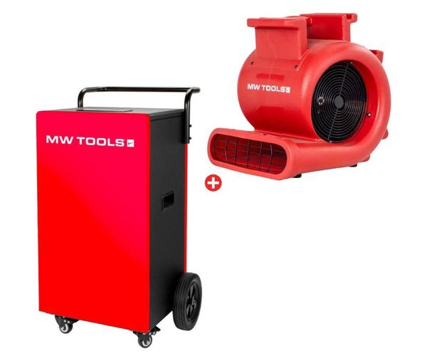 Set BDM90N bouwdroger + RV4000 ventilator MW Tools