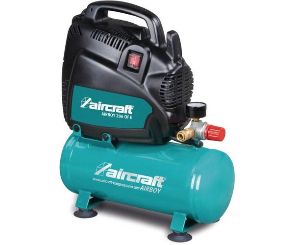 Compressor olievrij ketel 6 L 1,1 kW / 1,5 Pk 180 L/min 8 Bar 230V Aircraft