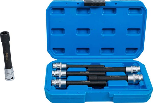 Dopsleutelset E-profiel, extra lang | 12,5 mm (1/2") | E10 - E20 | 6-dlg.