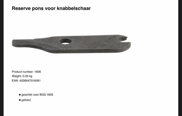 Reserve pons voor knabbelschaar