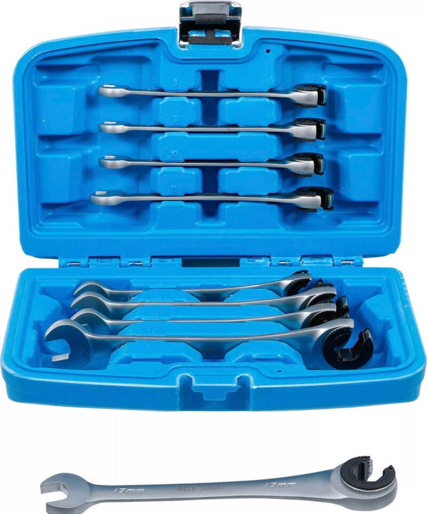 Ratelring-steeksleutelset | open | 8 - 17 mm | 9-dlg.