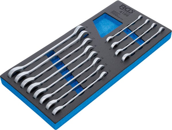 Gereedschapmodule 1/3: ratelring-steeksleutelset | 8 - 19 mm | 12-dlg.