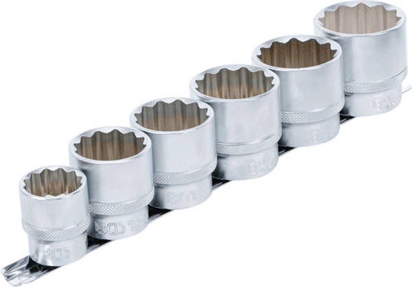 Dopsleutelset, twaalfkant | 12,5 mm (1/2") | 24 - 38 mm | 6-dlg.