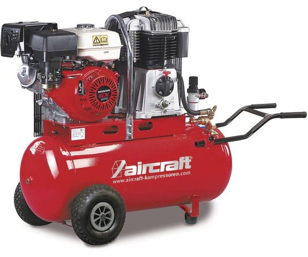Bouwcompressor mobiele benzine 100L 6,6kW/8,97Pk 480L/min 14 bar Aircraft