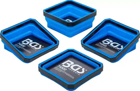 Magnetische legschalenset | silicone | vouwbaar | 115 x 115 x 50 mm | 4-dlg.