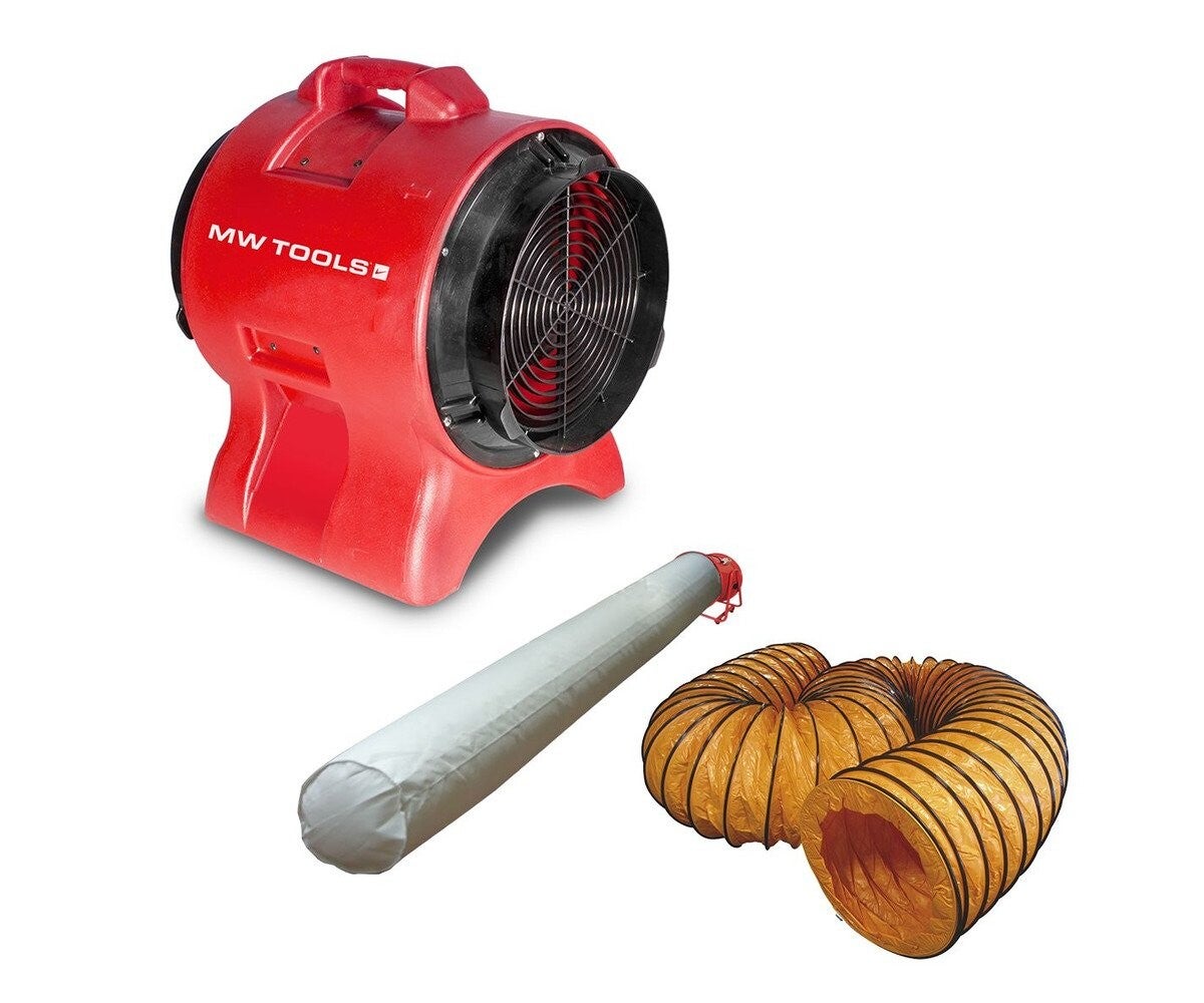 Ventilator MV300PP met slang en filterzak MW Tools