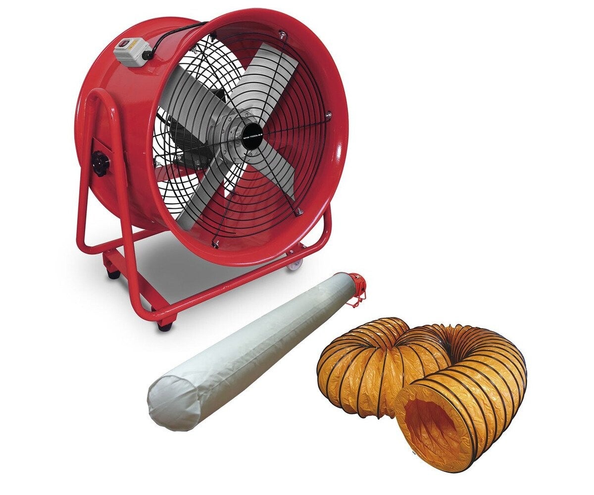 Mobiele ventilator MV400R met slang en filterzak MW Tools
