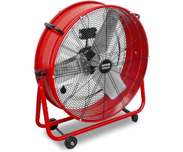 Mobiele kantelbare industriële ventilator - krachtige luchtcirculator Ø600 mm 230W 230V MW Tools