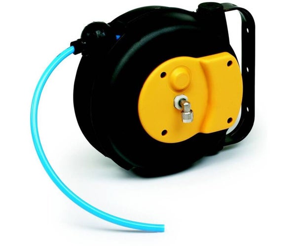 Haspel perslucht en water 6.5 m Ø 1/4" 12 bar Tech met automatische oprol en zwenkbare muurbeugel Zeca