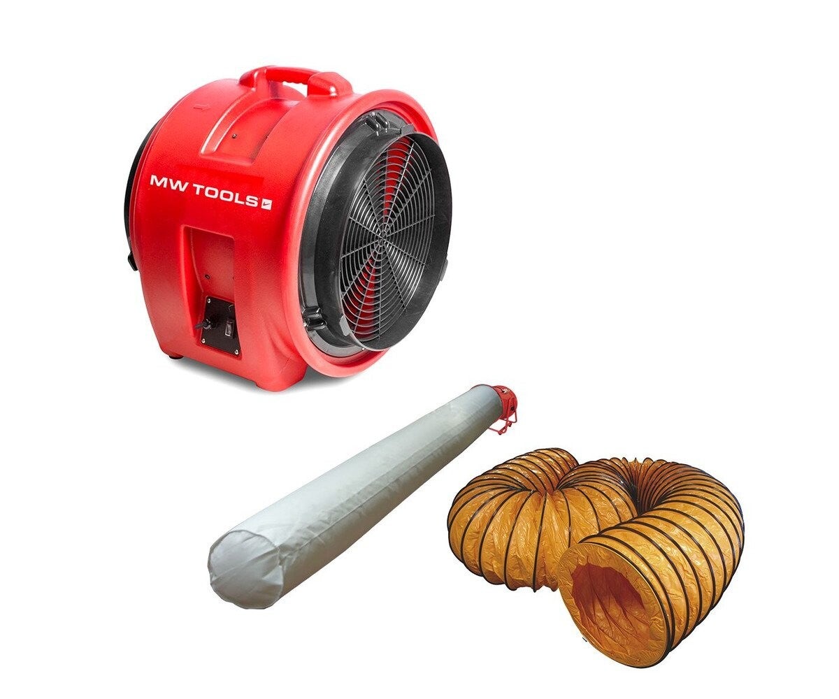 Ventilator MV400PP met slang en filterzak MW Tools