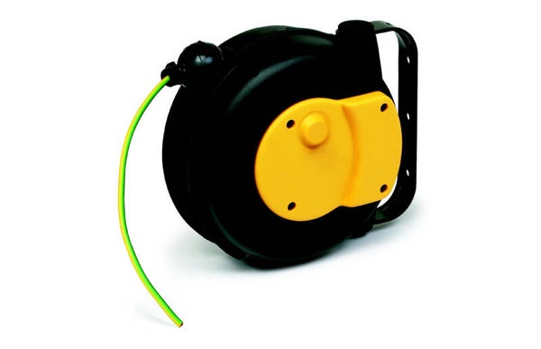 Kabelhaspel 6 m 1G 6 mm² V Polypropyleen met automatische oprol en zwenkbare muurbeugel Zeca