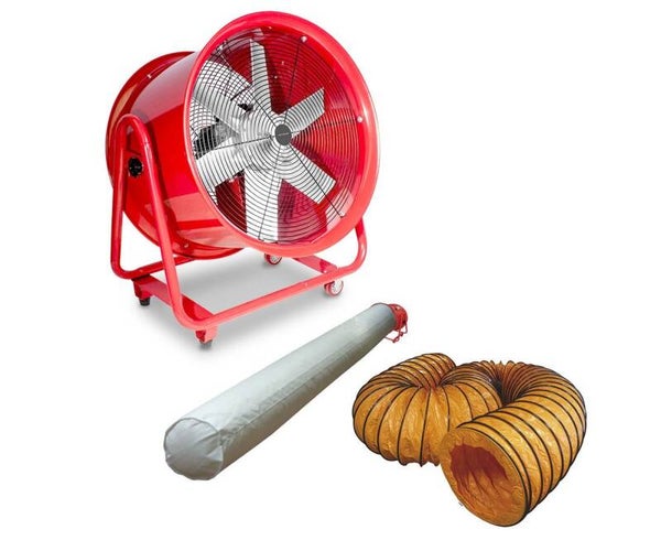 Mobiele ventilator MV600R met slang en filterzak MW Tools