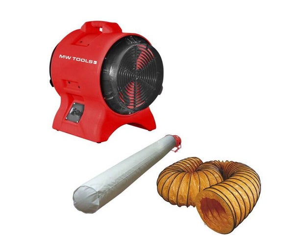 Ventilator MV200PP met slang en filterzak MW Tools