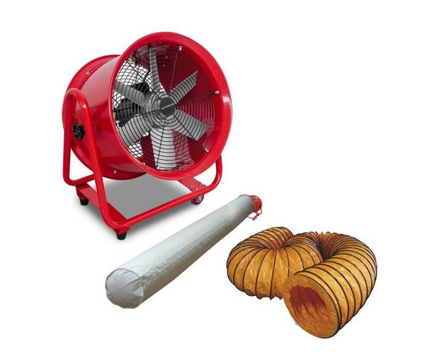 Mobiele ventilator MV400R3 met slang en filterzak MW Tools