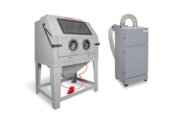 Straalcabine 990 L pro met externe cyclonische afzuiging MW Tools