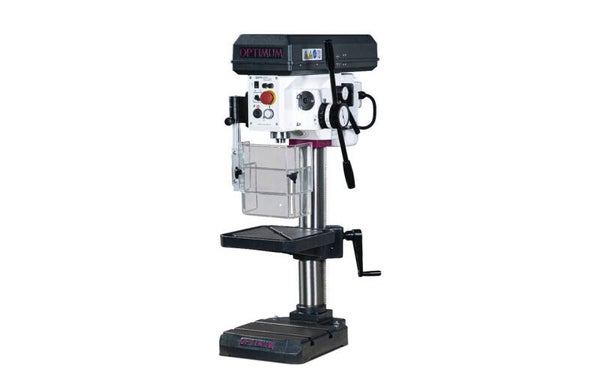 Professionele tafelboormachine boren tot ø 24 mm opname MK2 850W 400V 12 snelheden automatische boorvoeding Optidrill