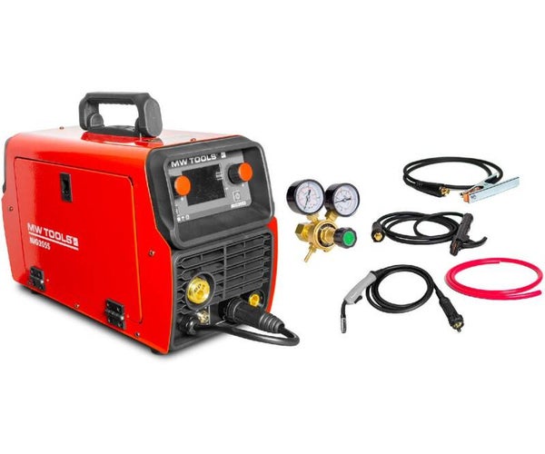 MIG lasinverter Synergie LCD 200A + accessoires MW Tools