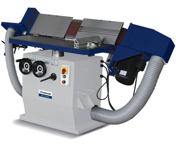 Oscillerende kantenschuurmachine schuurlengte 1050 mm slijpband 150x3000 mm 3 kW 400V met aparte motor 0,25 kW Holzkraft