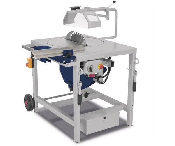 Mobiele zaagtafel voor hout voor de timmerman zaaghoogte 120 mm 2,8 kW 400V inclusief cirkelzaagblad dia. 400 mm Holzkraft