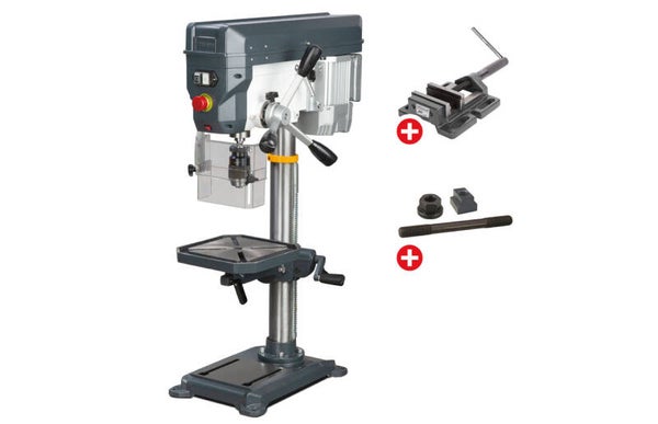 Tafelboormachine boren tot ø 20 mm opname MK2 550W 400V 12 snelheden + boorklem + set spanbouten Optidrill